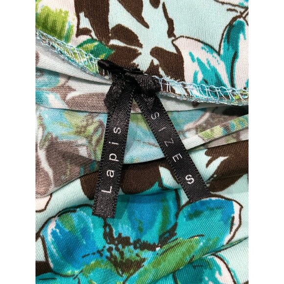 Lapis Floral Print Midi Skirt Multicolor Green Blue Flowers Sz Small - Picture 5 of 8